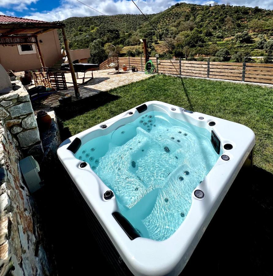 Ampelos Cretan Villa - Private Pool & Heated Ozone Jacuzzi Yerolákkos Dış mekan fotoğraf